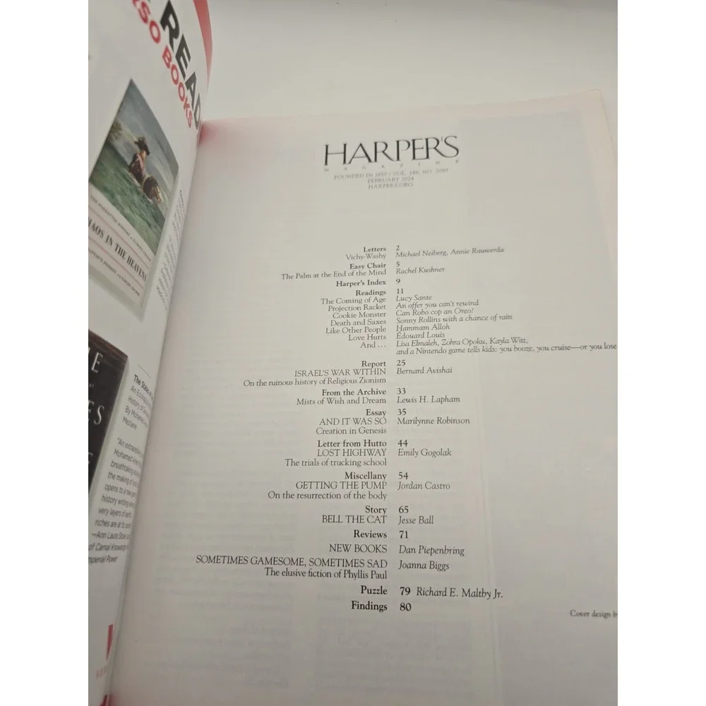 HARPER'S MAGAZINE | FEB 2024 | ISRAEL'S WAR